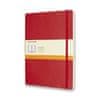 Zápisník - mäkké dosky XL, linajkový, červený
