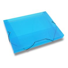 Box na dokumenty Transparent A4, chrbát 30 mm, modré