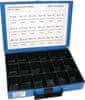 Poistné krúžky na hriadeľ - vonkajšie segrovky DIN 471, 8x0.8-34x1.5 mm, sada 180 ks v kufri