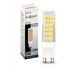 ECOLIGHT LED žiarovka - G9 - 12W - studená biela