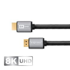 Krüger&Matz HDMI-HDMI 2.1 8K kábel 3 m, hliník KM1266