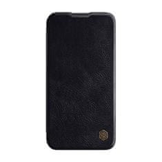 Nillkin Kožené puzdro Nillkin Qin Pro pre iPhone 14 Plus (čierne)