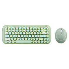 slomart Bezdrôtový set klávesnica + myš MOFII Candy 2.4G (zelená)