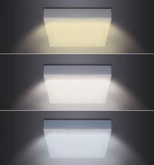 Solight LED mini panel CCT, prisadený, 18W, 1530lm, 3000K, 4000K, 6000K, štvorcový biely