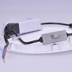 Solight LED mini panel CCT, podhľadový, 12W, 900lm, 3000K, 4000K, 6000K, okrúhly