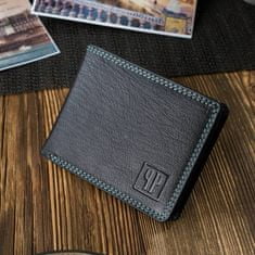 PAOLO PERUZZI Pánska čierna kožená peňaženka rfid t-69