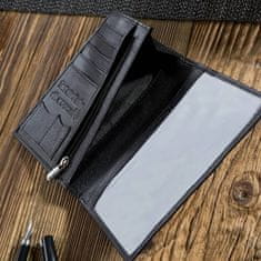 PAOLO PERUZZI Čierna vertikálna pánska peňaženka rfid t-65