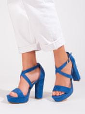 Amiatex Dámske sandále 92741 + Nadkolienky Gatta Calzino Strech, odtiene modrej, 36