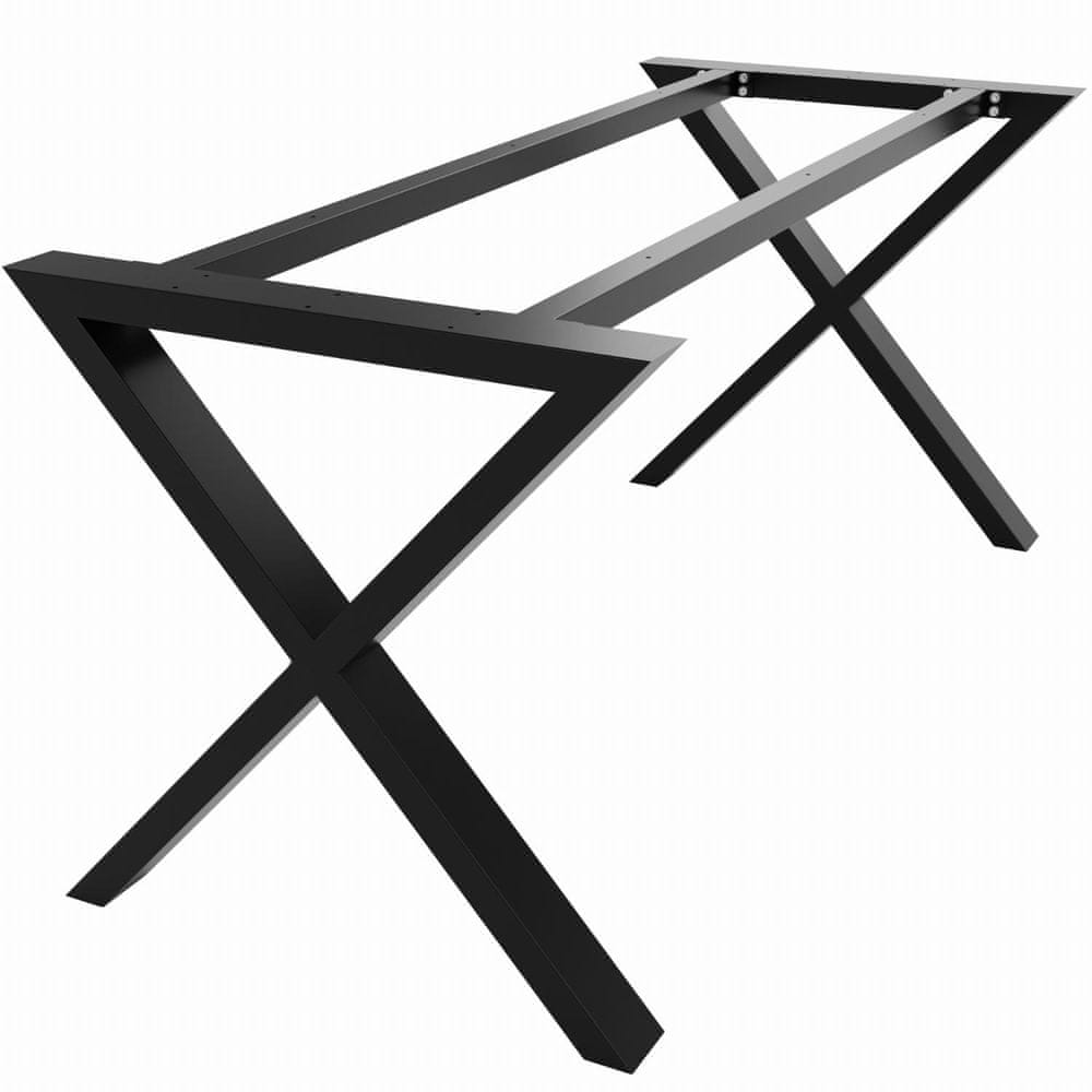 MetaloPro Belaga Stolové nohy kovové, stabilné stolové podnože, stolové nohy čierne, stolové podnože do jedálne,140 cm
