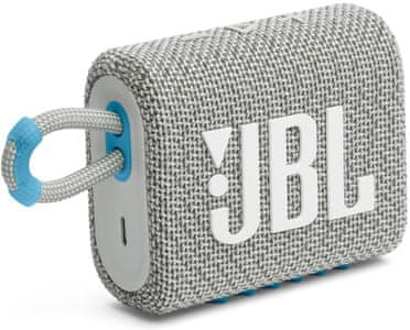 moderný bluetooth reproduktor jbl GO3 Eco ip67 pútko na zavesenie jbl pro sound zvuk odolný