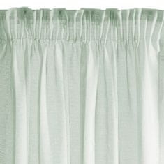 DESIGN 91 Hotová záclona s riasiacou páskou - Elpidia zelená 1,4 x 2,7 m