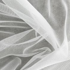 DESIGN 91 Hotová záclona s riasiacou páskou - Esel biela jemná, š. 4 m x d. 2,5 m