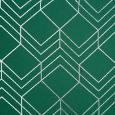 DESIGN 91 Dekoračné záves s krúžkami - Poli, zelenostrieborný 140 x 250 cm