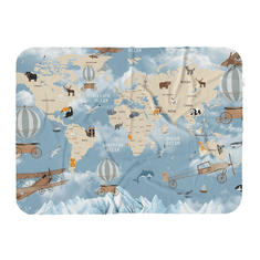 interesi Detská deka - Mapa sveta, 100x70cm