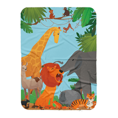 interesi Detská deka - Zvieratká z džungle, 70x100cm