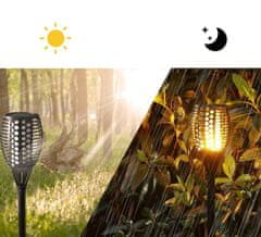 LUMILED 6x Solárna záhradná lampa LED zemná IGNIS 50cm