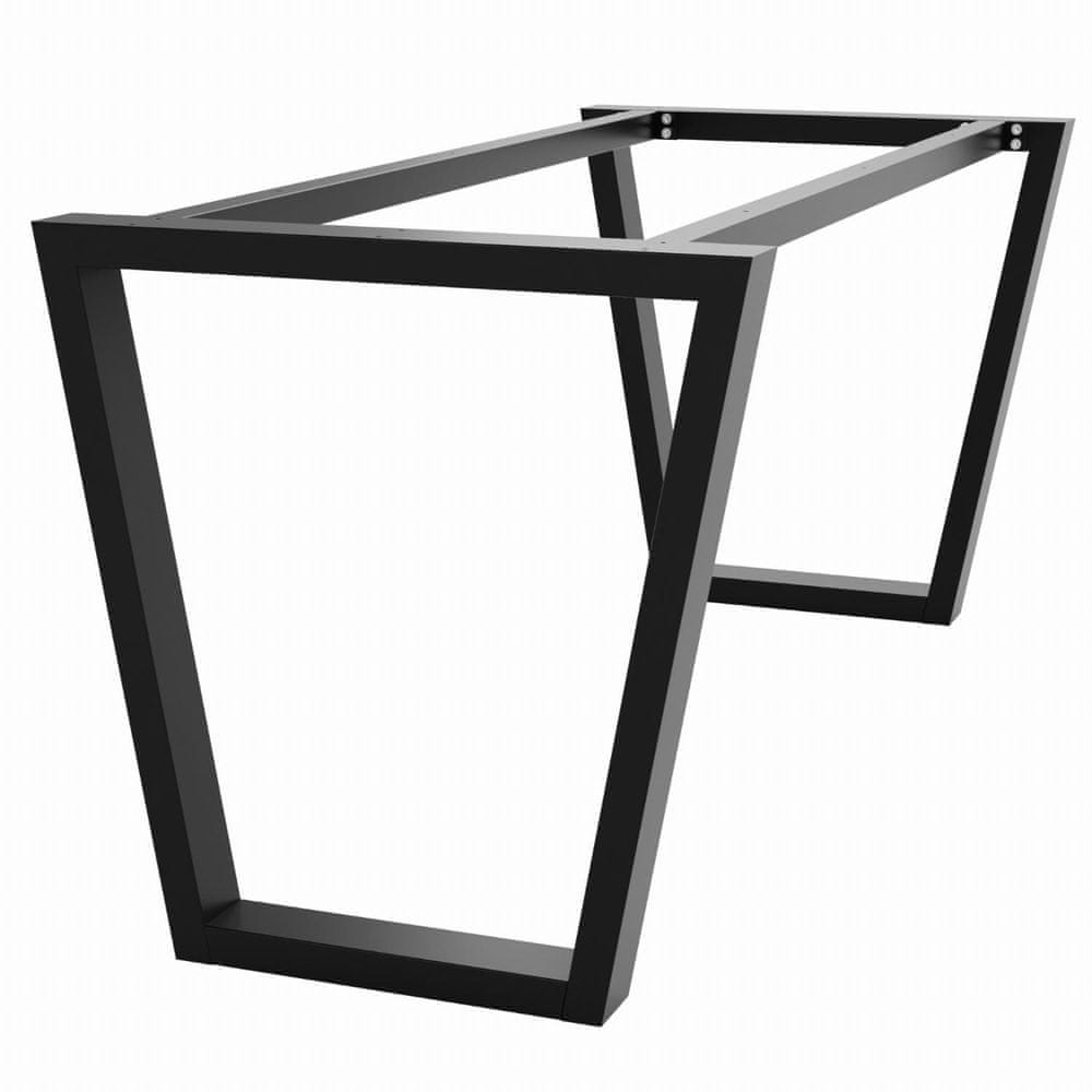 MetaloPro Atria Stolové nohy kovové, stabilné stolové podnože, stolové nohy čierne, stolové podnože do jedálne,130 cm