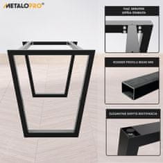 MetaloPro Atria Stolové nohy kovové, stabilné stolové podnože, stolové nohy čierne, stolové podnože do jedálne,120 cm