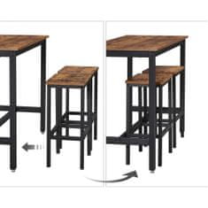 VASAGLE Barový stôl so stoličkami VASAGLE LBT15X