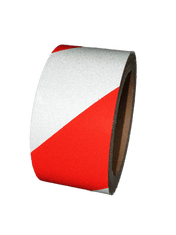 TeSe Reflexná páska samolepiaca červeno biela 50mm x 10m