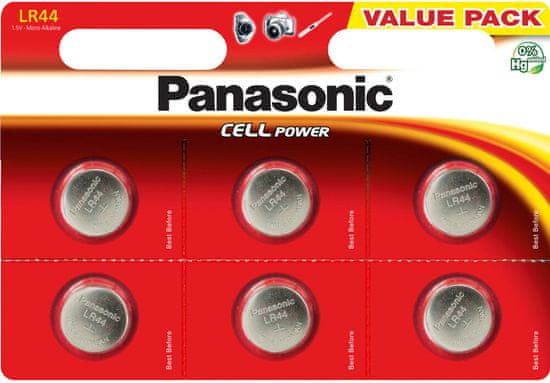 PANASONIC batérie A76/LR44/V13GA 6BP Alk