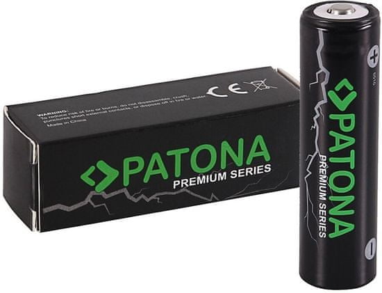 PATONA nabíjecí batérie 18650, 3350mAh, vyvýšený plus pól, 3.7V, Li-Ion, Premium