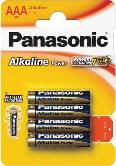 PANASONIC batérie LR03 4BP AAA Alk Power alk