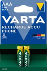 VARTA nabíjecí batérie Phone AAA 550 mAh, 2ks
