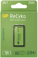 GP nabíjecí batérie ReCyko 9V, 1ks