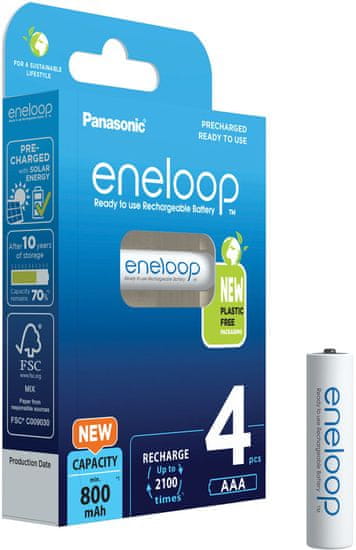 PANASONIC nabíjecí batérie Eneloop HR03 AAA 4MCCE/4BE