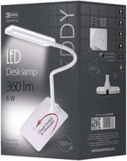 EMOS LED stolní lampa Eddy, biela