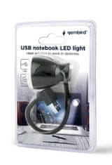 Gembird USB lampička k notebooku, flexibilní, čierna
