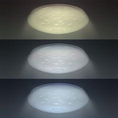 Solight LED stropní světlo Star, kulaté, 24W,1440lm, diaľkové ovládanie, 37cm