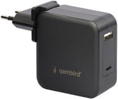 Gembird univerzální adaptér pro notebook, USB-A, USB-C PD, 60W