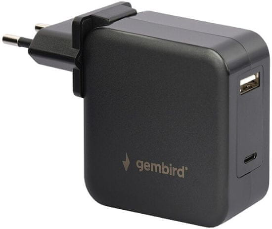 Gembird univerzální adaptér pro notebook, USB-A, USB-C PD, 60W