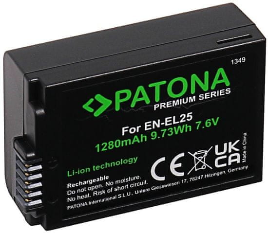 PATONA batérie pro Nikon EN-EL25, 1280mAh, Li-Ion Premium, Z50 / Z fc