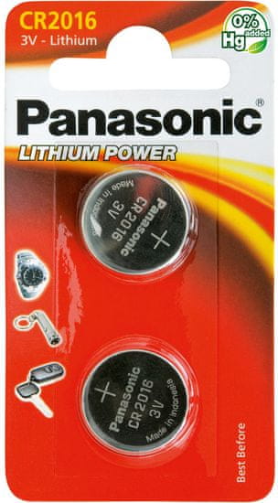 PANASONIC batérie CR-2016 2BP Li