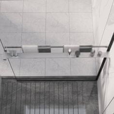 Vidaxl Sprchová polica pre sprchovú stenu čierna 100 cm hliník
