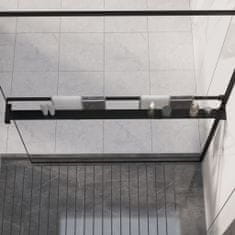Vidaxl Sprchová polica pre sprchovú stenu čierna 118 cm hliník