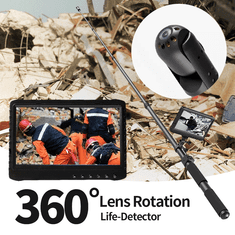 Secutek Teleskopická inšpekčná kamera 360 ° - life detector so 7" DVR monitorom SEE-LD360