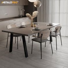 MetaloPro Bamako Stolové nohy kovové, stabilné stolové podnože, stolové nohy čierne, stolové podnože do jedálne,180 cm