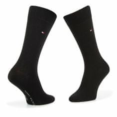 Tommy Hilfiger 2 PACK - pánske ponožky 371111-200 BLACK (Veľkosť 43-46)