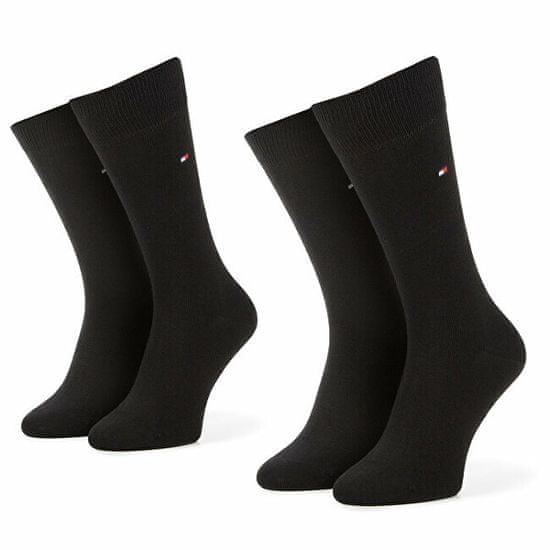 Tommy Hilfiger 2 PACK - pánske ponožky 371111-200 BLACK