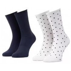 Tommy Hilfiger 2 PACK - dámske ponožky 100001493-002 OFF WHITE (Veľkosť 35-38)