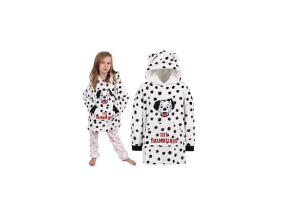 Disney 101 Dalmatians Biela mikina/župan pre deti s kapucňou