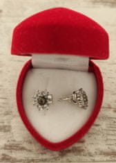 A-B A-B Sada strieborných šperkov Snežienka s vltavínom a zirkónmi striebro 925/1000 20000200