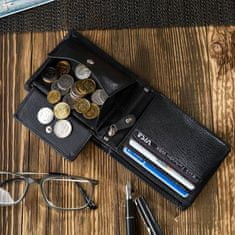 PAOLO PERUZZI Čierna peňaženka s ochranou rfid t-68 black