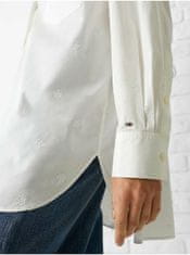 Tommy Hilfiger Biela dámska oversize košeľa s výšivkou Tommy Hilfiger XS