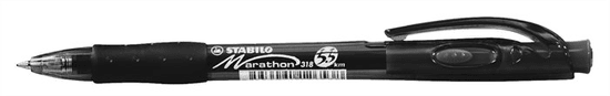 Stabilo Guľôčkové pero "Marathon", čierna, 0,4mm, stláčací mechanizmus, 318F1046