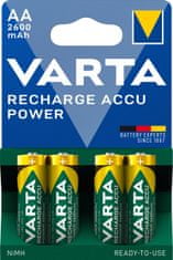 VARTA nabíjecí batérie Power AA 2600 mAh, 4ks